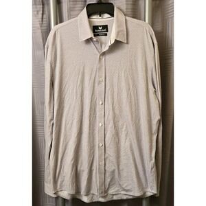 ButterCloth Shirt Regular Fit Mens XL Gray Dotted‎ Long Sleeve Button Up